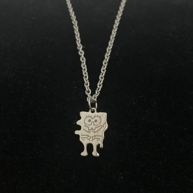 Cute SpongeBob SquarePants & Patrick Star Best Friend Necklace – Couple Pendant Gift for Him & Her