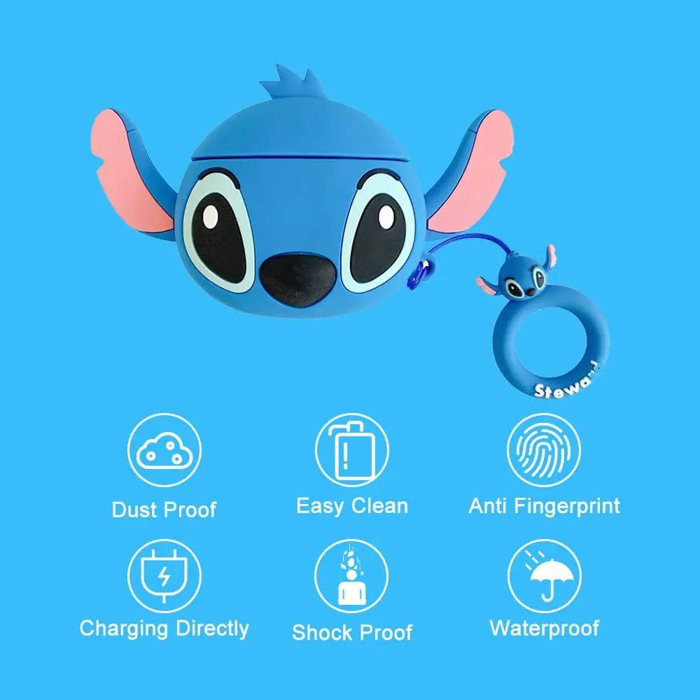 Stitch Silicone Earphone Case: Adorable Protection for AirPods 1-4 & Pro Models