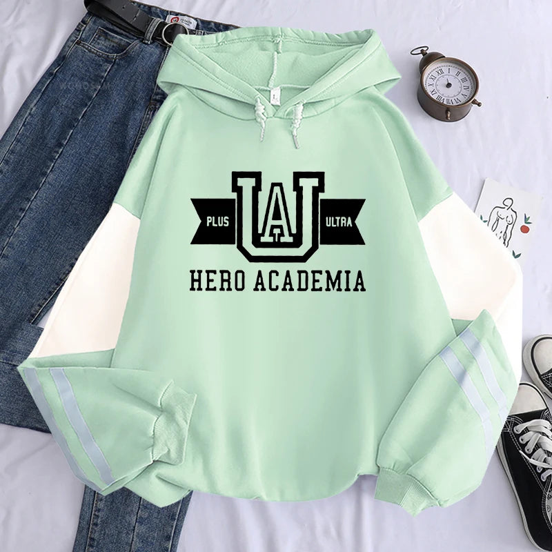 My Hero Academia UA Hoodie – Casual Streetwear Sweatshirt with Kangaroo Pocket & Drawstring