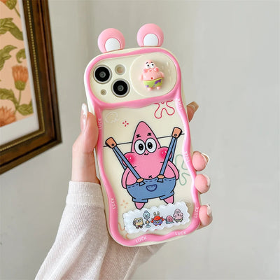 Adorable 3D SpongeBob & Patrick Silicone Phone Case for iPhone